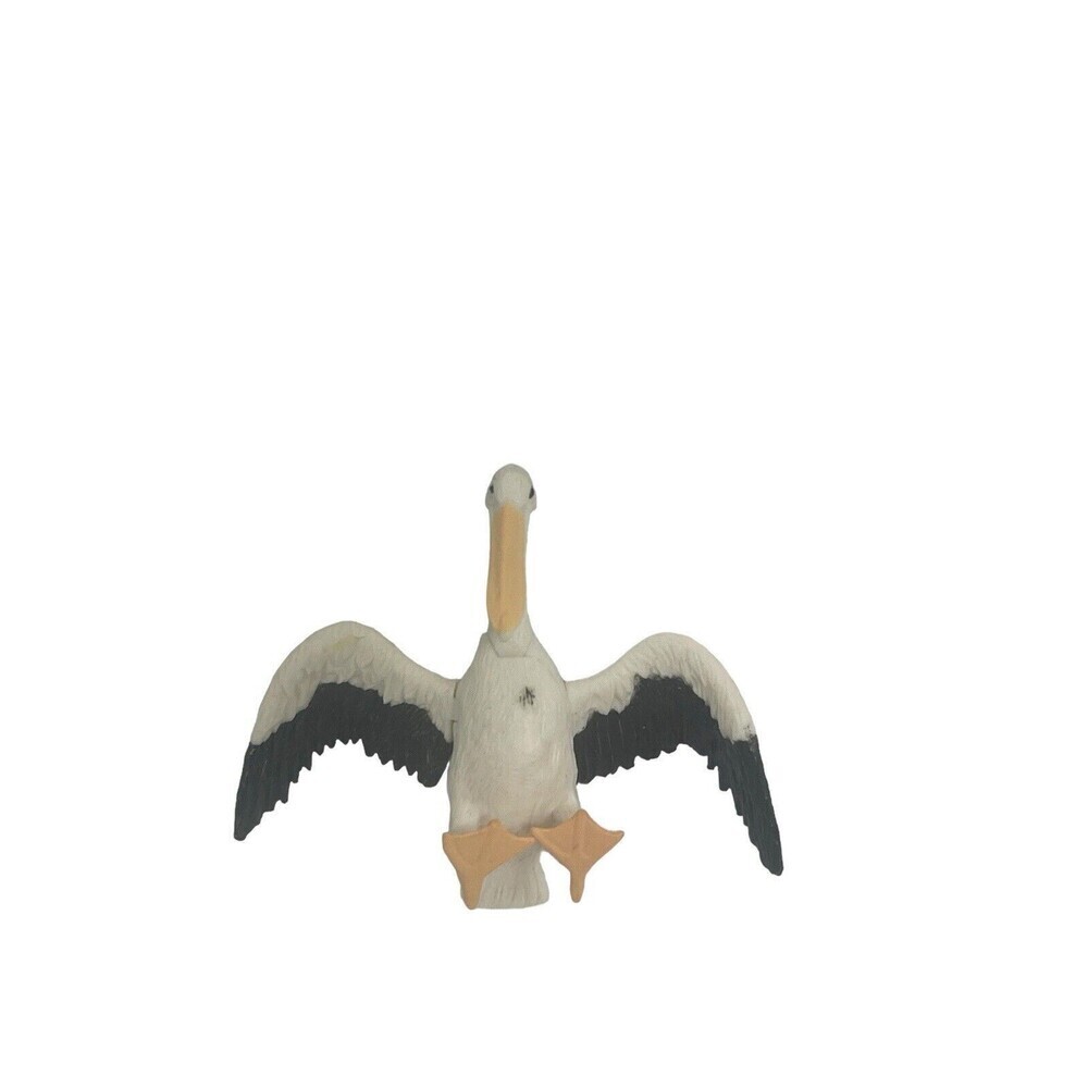Pelican Bird Action Figure Black White 3”